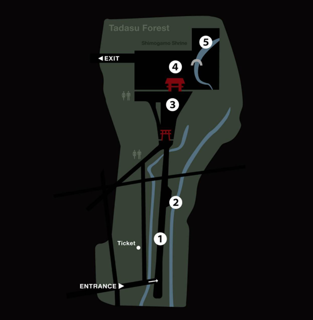 下鴨神社 糺の森の光の祭 Art by teamLabのマップ