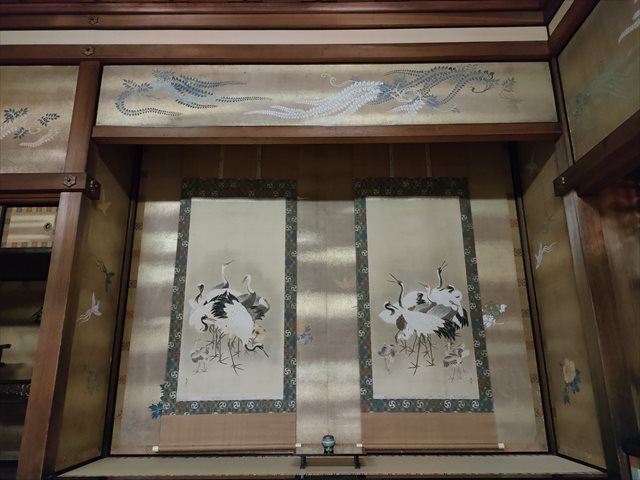 東本願寺　白書院　鶴の掛軸