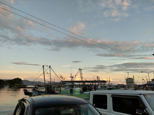 雑賀崎漁港（和歌山県）夕陽