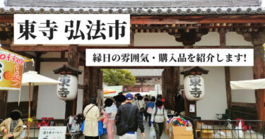 【京都】東寺で毎月21日に行われる『弘法市』へ！縁日の様子・購入品を紹介します！