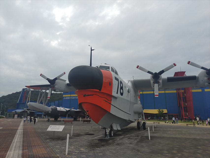 岐阜かかみがはら航空宇宙博物館　新明和US-1A救難飛行艇